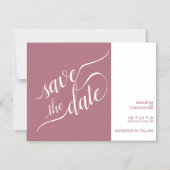 Invitation Magnétique Calligraphie moderne Rose mariage rose Enregistrer (Recto)