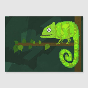 Invitation Magnétique Caméléon vert mignon