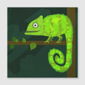 Invitation Magnétique Caméléon vert mignon (Devant)