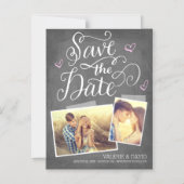 Invitation Magnétique Capture d'écran 2-Photo avec lettres à la main Enr (Recto)