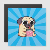 Invitation Magnétique Carlin mignon (Devant / Derrière)