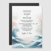 Invitation Magnétique Ce Printemps Été Plage Océan Destination Mariage (Devant / Derrière)