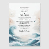 Invitation Magnétique Ce Printemps Été Plage Océan Destination Mariage (Devant)
