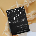 Invitation Magnétique Chalkboard String Lights Wedding Enregistrer La Da<br><div class="desc">Chalkboard String Lights Mariage Enregistrer La Date Invitation Carte Postale. Envoyez ces élégantes Chalkboard String Lights Wedding Save The Date magnétique Invitation à la famille et aux amis. Une façon parfaite d'annoncer le mariage. Peut être entièrement customisé en changeant les noms de la Mariée et de la Salle de mariage,...</div>