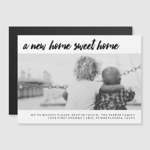 Invitation Magnétique Changement d'adresse  Photo de famille moderne