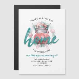 Invitation Magnétique Changement d'adresse Vacances de Noël Famille Démé