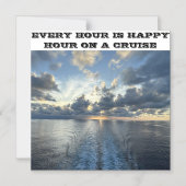 INVITATION MAGNÉTIQUE CHAQUE HEURE EST HEUREUSE HEURE CROISIÈRE PORTE MA (Recto)