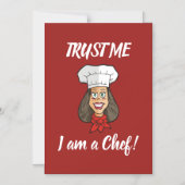 Invitation Magnétique Chef femme (Recto)