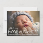 Invitation Magnétique Chercher le moment : Customisé bébé magnétique gar (Recto)