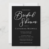 Invitation Magnétique Chic Black White Bridal Shower Personalized (Recto)