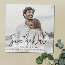 Chic moderne typographie noire mariage Enregistrer
