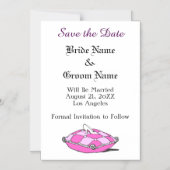 Invitation Magnétique Cinderella Slipper Custom Enregistrer l'aimant Dat (Recto)
