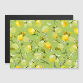 Invitation Magnétique citrons aquarelle 22 (Devant / Derrière)