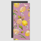 Invitation Magnétique citrons aquarelle 24 (Devant / Derrière)