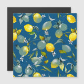 Invitation Magnétique citrons aquarelle 29 (Devant / Derrière)