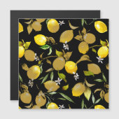 Invitation Magnétique citrons d'aquarelle 30 (Devant / Derrière)