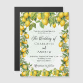Invitation Magnétique Citrons verdure élégante mariage de luxe (Devant / Derrière)