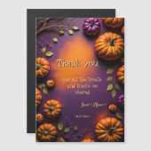 Invitation Magnétique Citrouilles d'Halloween (Devant / Derrière)