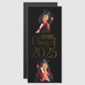 Invitation Magnétique Classe de 2025 Graduation Personnalisée (Devant / Derrière)