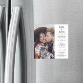 Invitation Magnétique Code QR Mariage tout-en-un simple photo