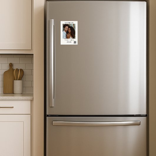 Invitation Magnétique Code QR moderne Enregistrer l'aimant Date