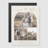 Invitation Magnétique Collection photo Boho Arch moderne Enregistrer la  (Devant / Derrière)