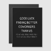 Invitation Magnétique Collègue quittant Coworker Quitter Funny New Job (Devant / Derrière)