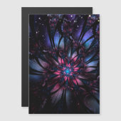 Invitation Magnétique Conception Abstraite des fleurs fractales. (Devant / Derrière)