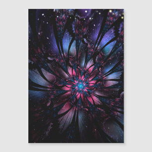 Invitation Magnétique Conception Abstraite des fleurs fractales.