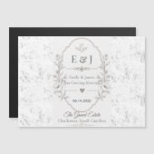 Invitation Magnétique Conception de célébration de mariage romantique de (Devant / Derrière)
