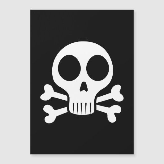 Invitation Magnétique Conception de crâne de pirate (Devant)