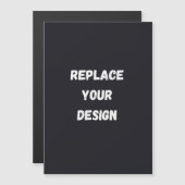 Invitation Magnétique Conception simple noire personnalisée Ajouter une  (Devant / Derrière)