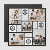 Invitation Magnétique Concevez Votre Propre Collage Photo Floral 5 (Devant / Derrière)