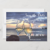 Invitation Magnétique Coucher De Soleil Magnétique Sur Le Mariage De Pla (Recto)