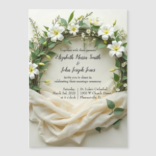 Invitation Magnétique Couronne de mariée Lily