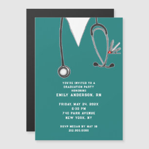 Invitation Magnétique Creative Nursing School Graduation