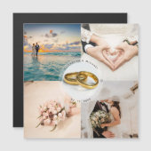 Invitation Magnétique Créez votre propre photo Mariage de mariés de moin (Devant / Derrière)