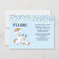 Cute Mama & Baby Unicorn Baby shower magique