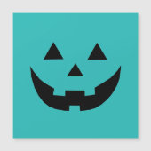 Invitation Magnétique Cute turquoise Jack-o'-lantern drôle Halloween (Devant)