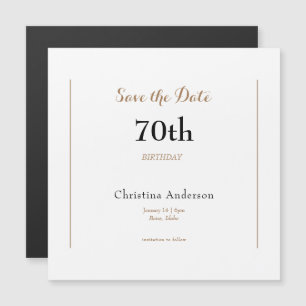 Invitation Magnétique Date d'anniversaire des 70 ans à retenir