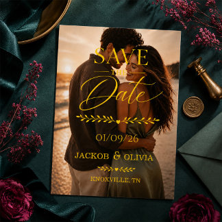 Invitation Magnétique Date de mariage moderne Design Save The Date