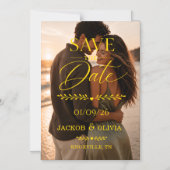 Invitation Magnétique Date de mariage moderne Design Save The Date (Recto)