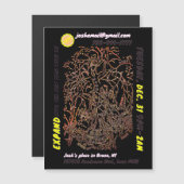 INVITATION magnétique de la fête de la veille du N (Devant / Derrière)