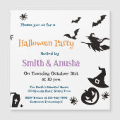 Invitation magnétique de la fête d'Halloween pour  (Devant)
