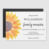 Invitation magnétique de la réunion familiale flor (Devant / Derrière)