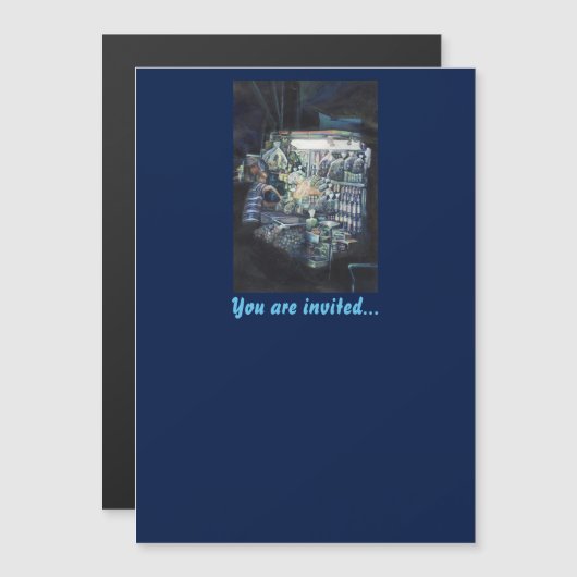 Invitation Magnétique Déplacé l'objectif, Singapour (Devant / Derrière)