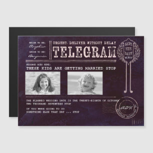 Invitation Magnétique Des photos amusantes d'enfance sauvez le Telegram 