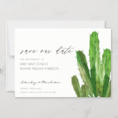 INVITATION MAGNÉTIQUE DÉSERT CACTUS FOLIAGE EAU COULEUR ENREGISTRER LA D (Recto)