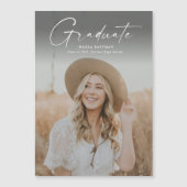 Invitation Magnétique Diplôme de la photographie de script moderne (Devant)