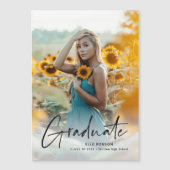 Invitation Magnétique Diplôme de la photographie de script moderne (Devant)